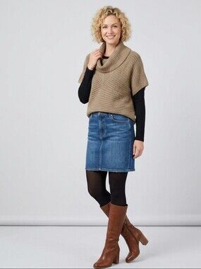 Ralph Lauren Wool-blend Thick Knit Cowl Turtleneck